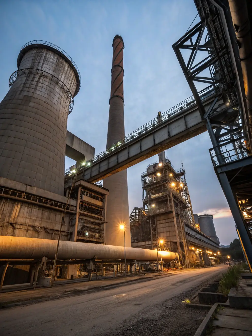 A close-up image of a cement plant's rotary kiln, emphasizing the high temperatures and demanding operational conditions. The image should highlight the durability required of VELARIX's components.